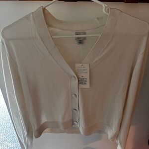 Cream Button-Up Cardigan